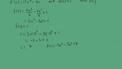9.2 Finding the Constant of Integration