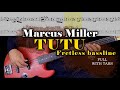 Marcus miller  tutu  fretless bassline  full with tabs