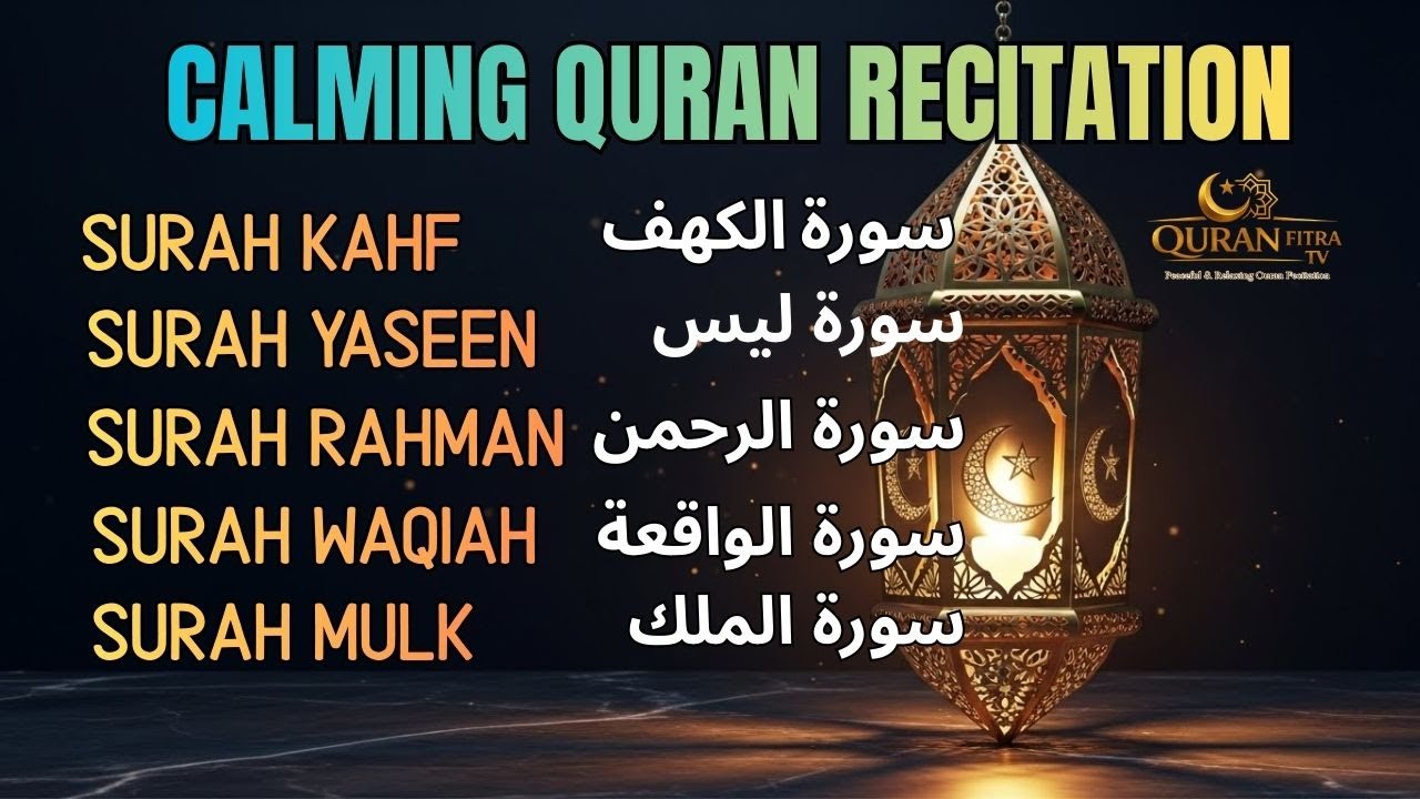 🔴Peaceful Quran Recitation | KAHF, YASEEN, RAHMAN, WAQIAH,MULK | QURAN FITRA TV
