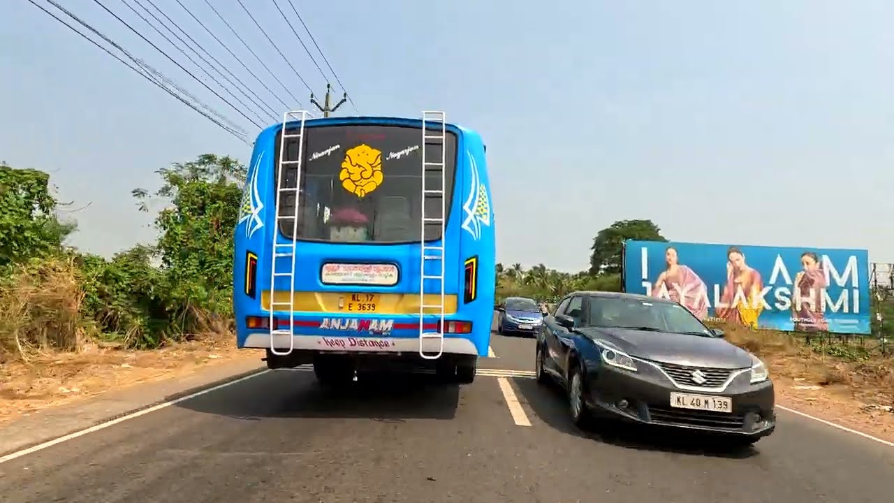 Scenic Drive Vadanappally - Thrissur City Road 🔥State Highway 75, Kerala, India 🔥 60 FPS