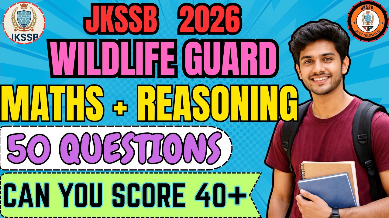 JKSSB Wildlife Guard 2026 Mock Test | 50 Questions  (Reasoning + Maths) | JKSSB Exam Preparation