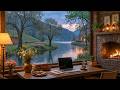 【No ads】Rainy Day at Cozy Coffee Shop with Smooth Jazz Music and Rain Sounds for Stress Relief