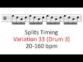Splits timing (var 33, drum 3) | 20-160 bpm sheet music