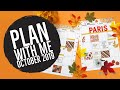 Monthly Plan With Me // October 2019 // How to Decorate Your Monthly View // The Happy Planner