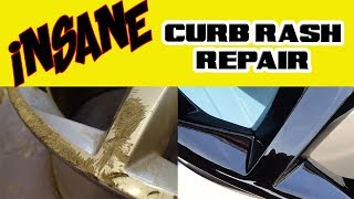 Insane Curb Rash Alloy Wheel  Refurbish - RESTORATION