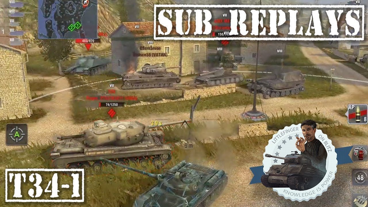 wotblitz Sub Replay T34-1 2809 dmg Kolobanov ||WOT Blitz||