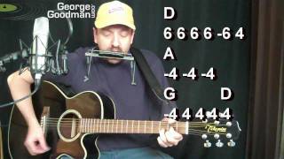 Dead Flowers The Rolling Stones Lesson - How to play on Guitar and Harmonica chords