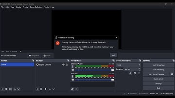 "Starting the output failed" Error in OBS Studio
