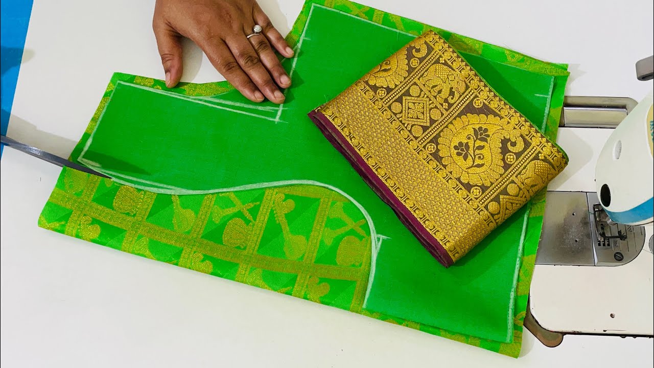 Paithani Saree Blouse Design Cutting & stitching Blouse Back Neck Design | Silk Saree Blouse Design