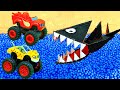 Blaze and the Monster Machines VS SHARK - Cartoon For Kids About Cars | Games Monster Trucks
