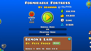 "Formidable Fortress" by seannnn ( 2 coin) | 100% | Geometry dash 2.2