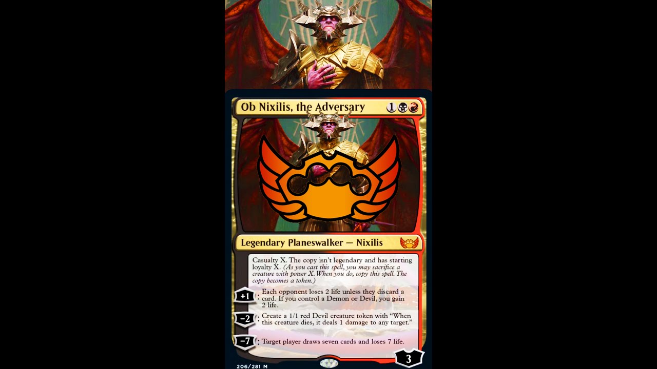 MTG Spoilers! ⚫️▷ INSANE New 💥Planeswalker!💥【 SNC Capenna 】Ob Nixilis, the Adversary! 