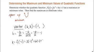 Find Maximum or Minimum value of Quadratic Function