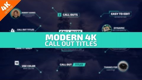 Modern 4K Call Out Titles Premiere Pro Templates