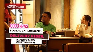 Social Experiment  Delivery rider, kinutya ng customer?! | Good News