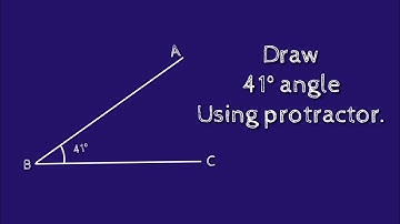 How to draw 41 degree angle using protractor. shsirclasses.