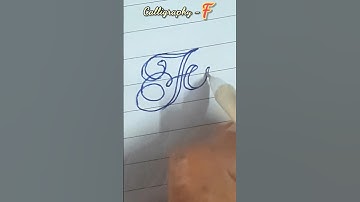 How to write Cursive F using 2 lines ✍️ #calligraphy #shorts #handlettering