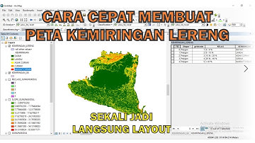 CARA MUDAH MEMBUAT PETA KEMIRINGAN LERENG MENGGUNAKAN DATA DEM