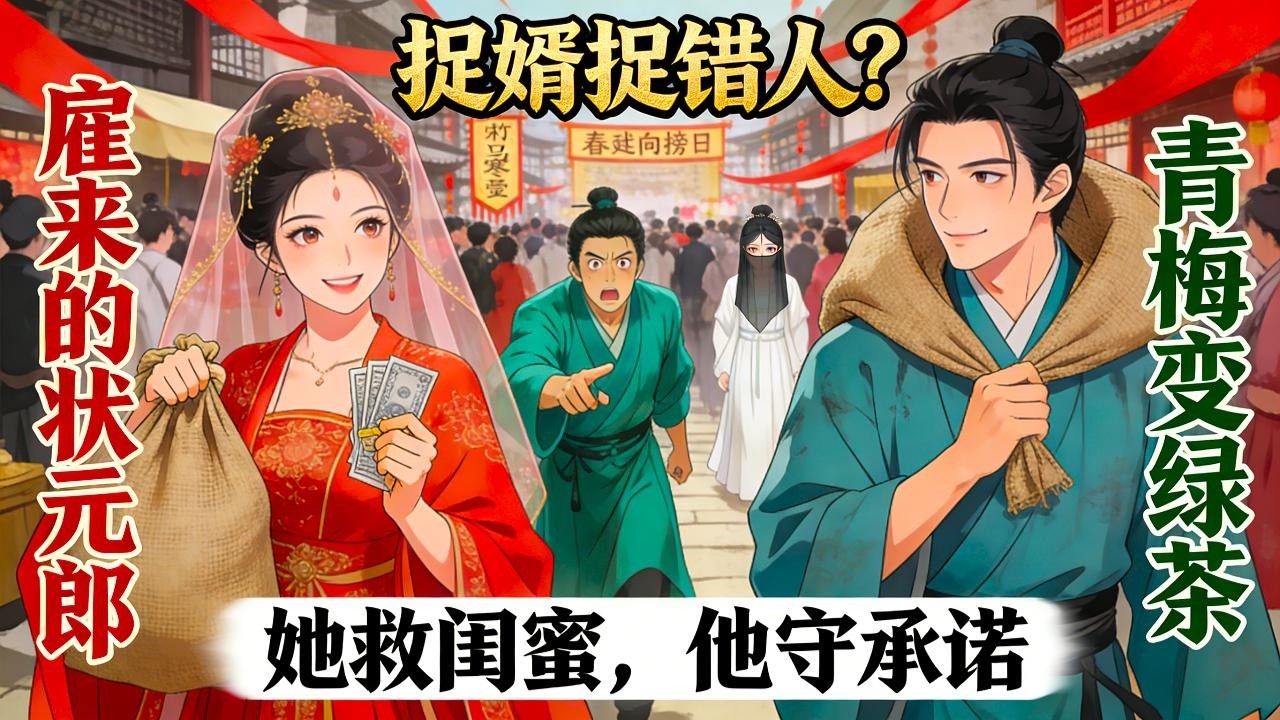 她花2000兩白銀，僱了個新科狀元當夫君！ 蓋頭一掀，竹馬崩潰大鬧婚禮，她只問一句：隨禮了嗎｜治癒動漫｜懸疑動漫｜虐心動漫