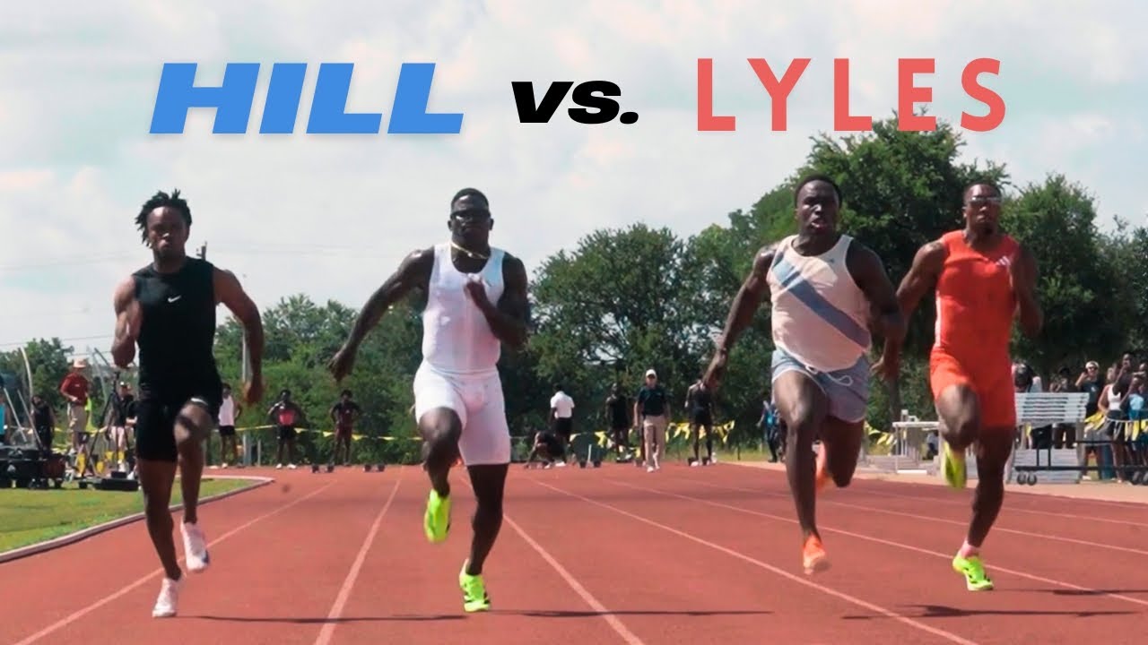 ⁣Hill vs. Lyles | Head-to-Head in the 100-Meter Sprint