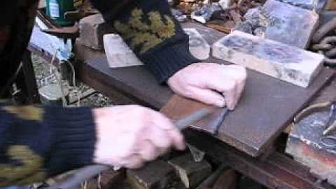 Klaus Ihlenfeld (KI) creating a new Iron-piece art...