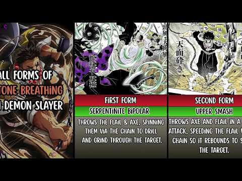 All forms of Stone Breathing in demon slayer ||Kimetsu no Yaiba||