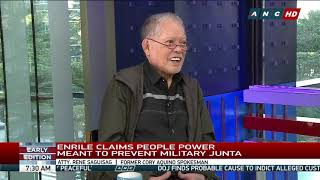 Rene Saguisag on Enrile interview: Nagpapalakas kay Bongbong