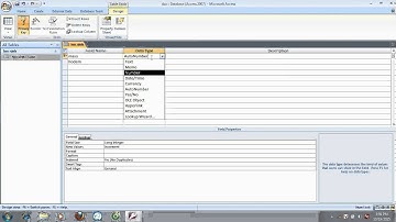 Tạo Cấu Trúc Bảng access