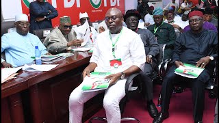 Watch The Moment Fubara Arrived PDP NEC Meeting & Offered A Seat Among Party Leaders Close To Atiku