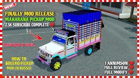 🔴 finally maharana bolero pickup mod release for bussid dawnload link (diskrepson)#bussid #pickup #