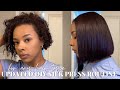 how to: frizz-free, diy silk press on natural hair | updated natural hair routine | TYMO ring