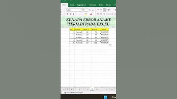 PENYEBAB TERJADINYA ERROR #NAME PADA MS EXCEL #excel #exceltips #exceltricks