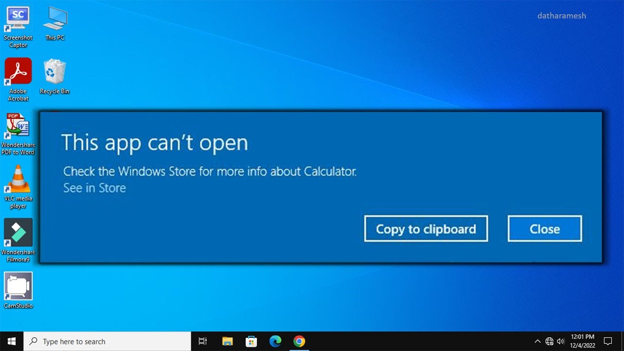 How To Fix This App Can t Open Calculator In Windows 10 YouTube How To Fix This App Can t Open Calculator In Windows 10 YouTube