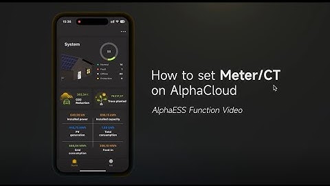 How to set Meter/CT on AlphaCloud