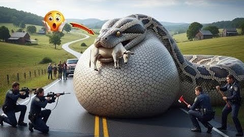 Courageous Rescue Team Fights Giant Python to Save Innocent Cow