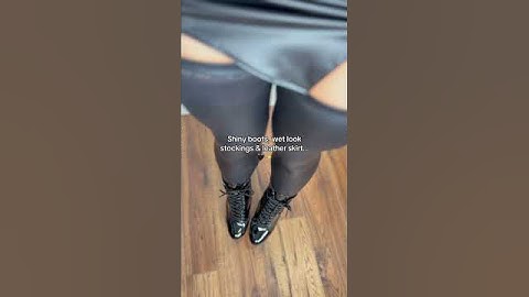 All Black is classic 🖤✨ #shiny #ootd #boots #fashion #grwm #leather #heels #fyp