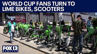 Lime e-bikes, scooters ease traffic woes for Seattle World Cup travelers | FOX 13 Seattle