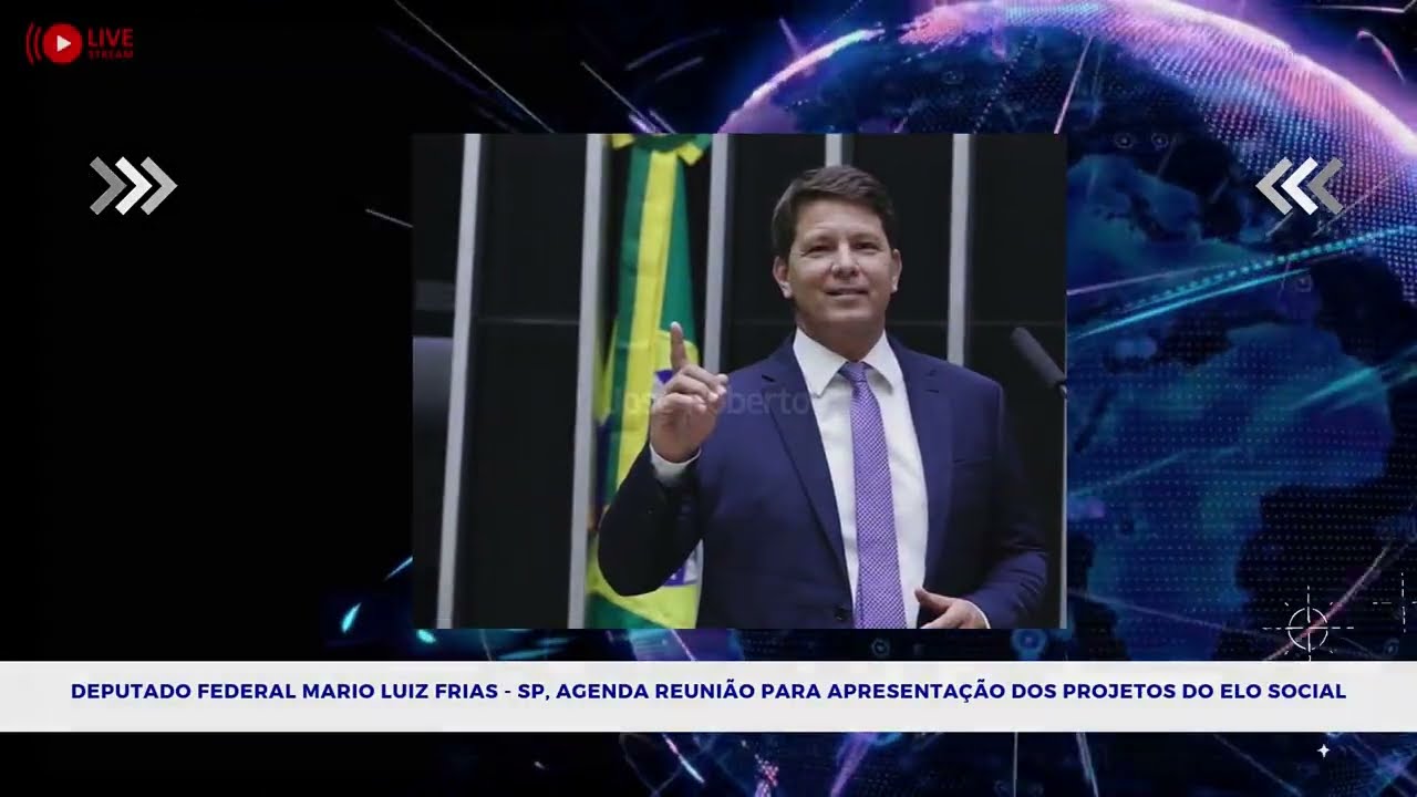 Deputado Federal Mario Luiz Frias, recebe apresentação de Projetos do Elo Social 