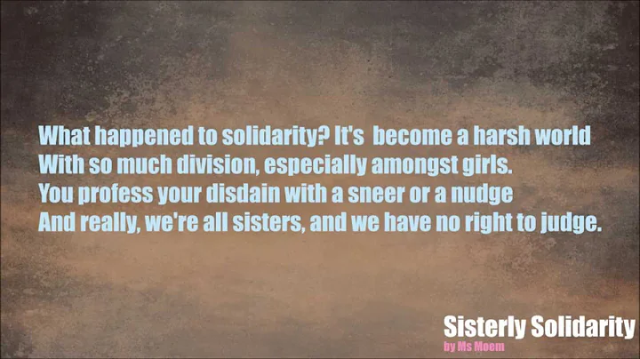 Sisterly Solidarity | Spoken Word | Poem