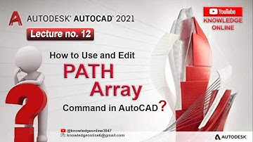 Path Array Command in AutoCAD. Edit and Modify Array Complete tutorial for beginners in Urdu/Hindi.