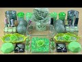 ICE GREEN SLIME | Mixing makeup and glitter into Clear Slime | Satisfying Slime Videos 1080p