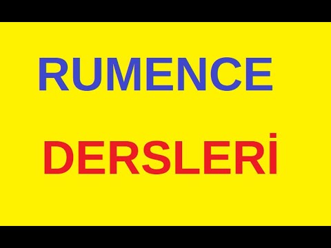 Rumence / Romence Ders 1 - Giriş