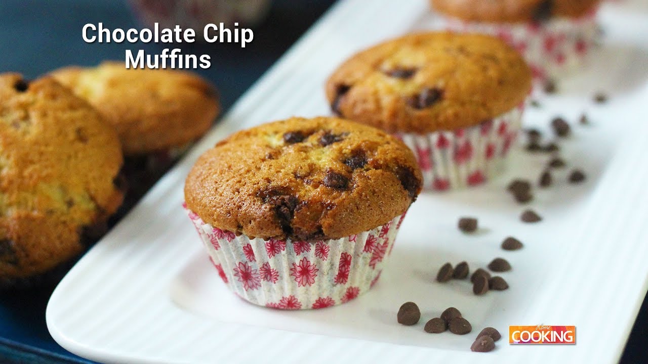 Chocolate Chip Muffins Recipe Homemade Oven Home Cooking YouTube