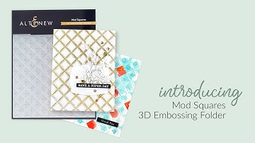 Create 3D Geometric Paper Crafted Projects with Mod Squares Embossing Folder