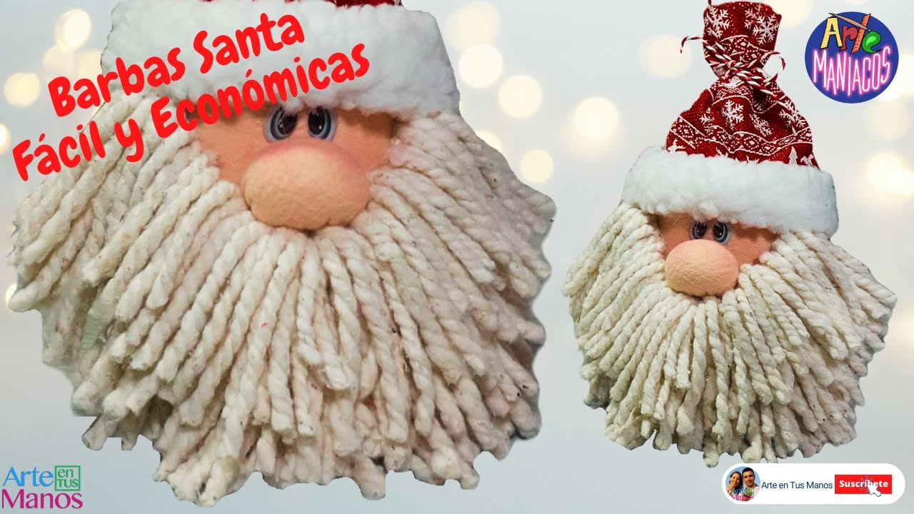 Set De Barba Y Peluca De Papá Noel | 7 Piezas Con Gorro, Gafas Y Guantes | Disfraz Completo