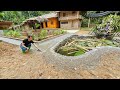 Pouring concrete to beautify the edge of the fish pond  going to the market  phng th chi