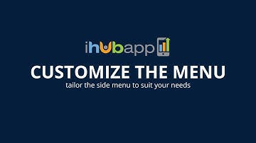 Using the IHUBApp Menu Editor