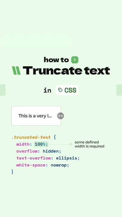 Here is a technique used in CSS to cut off a piece of text with ...