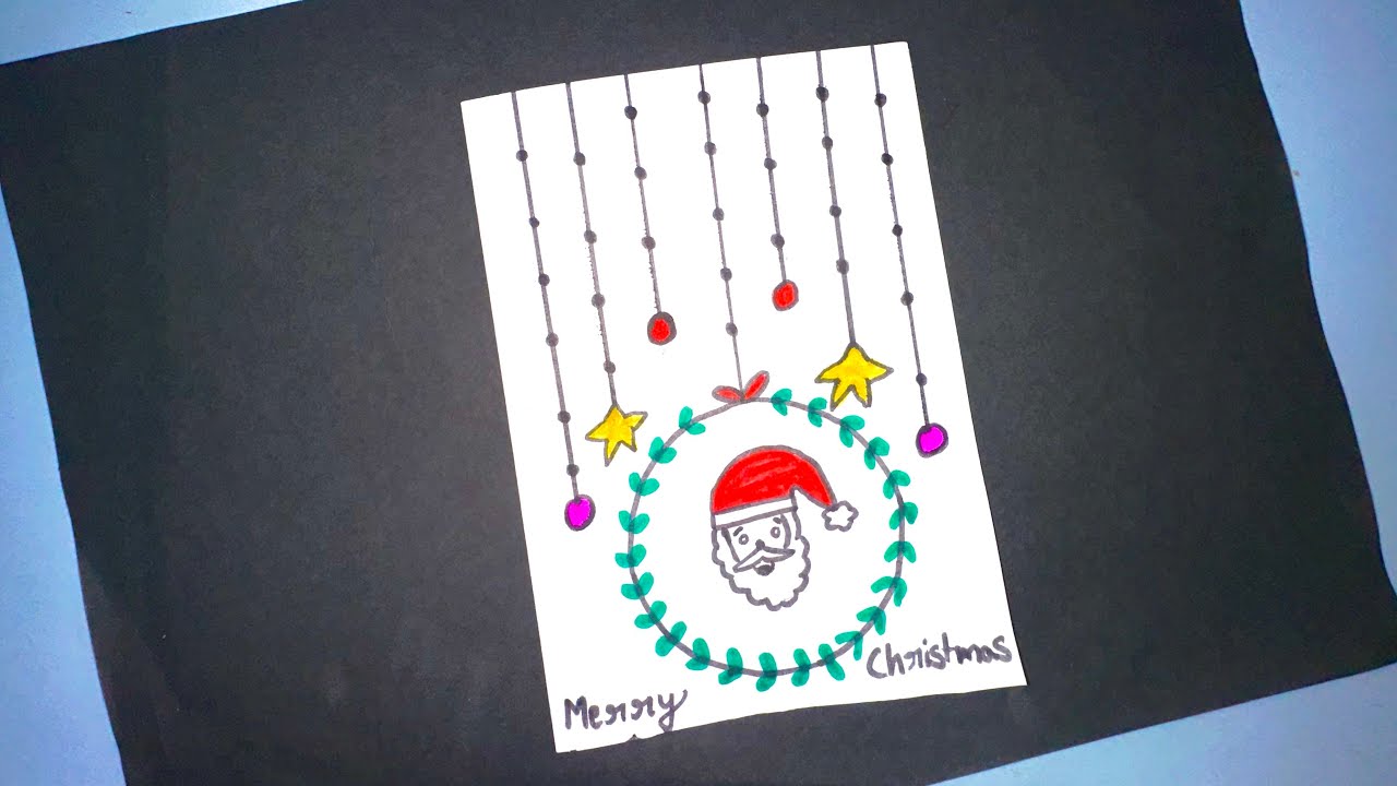 Easy &Cute Christmas Card Idea | How to Make Easy Christmas Card ...