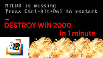 how to DESTROY windows 2000 in 1 minute